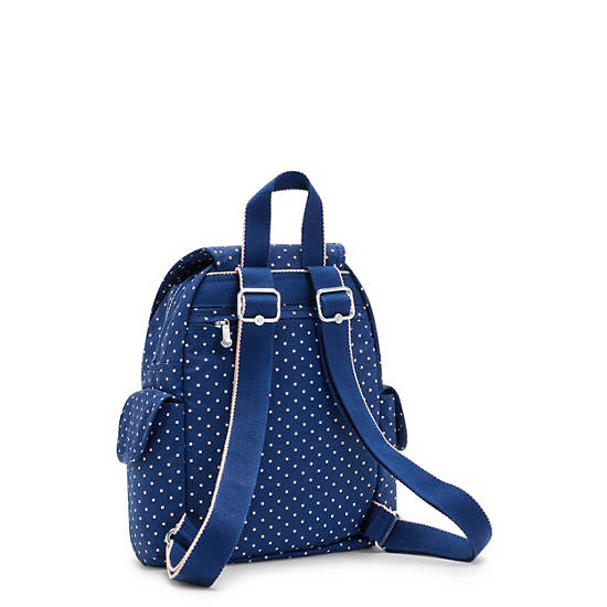 Kipling City Pack Mini Printed Hátizsák Kék | HU 1496PJ